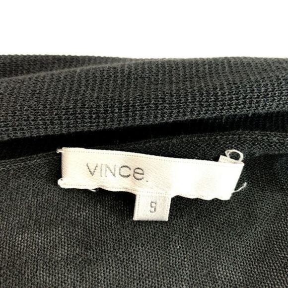 VINCE Cardigan Wrap Sweater Size S Charcoal Lightweight - Picture 4 of 4